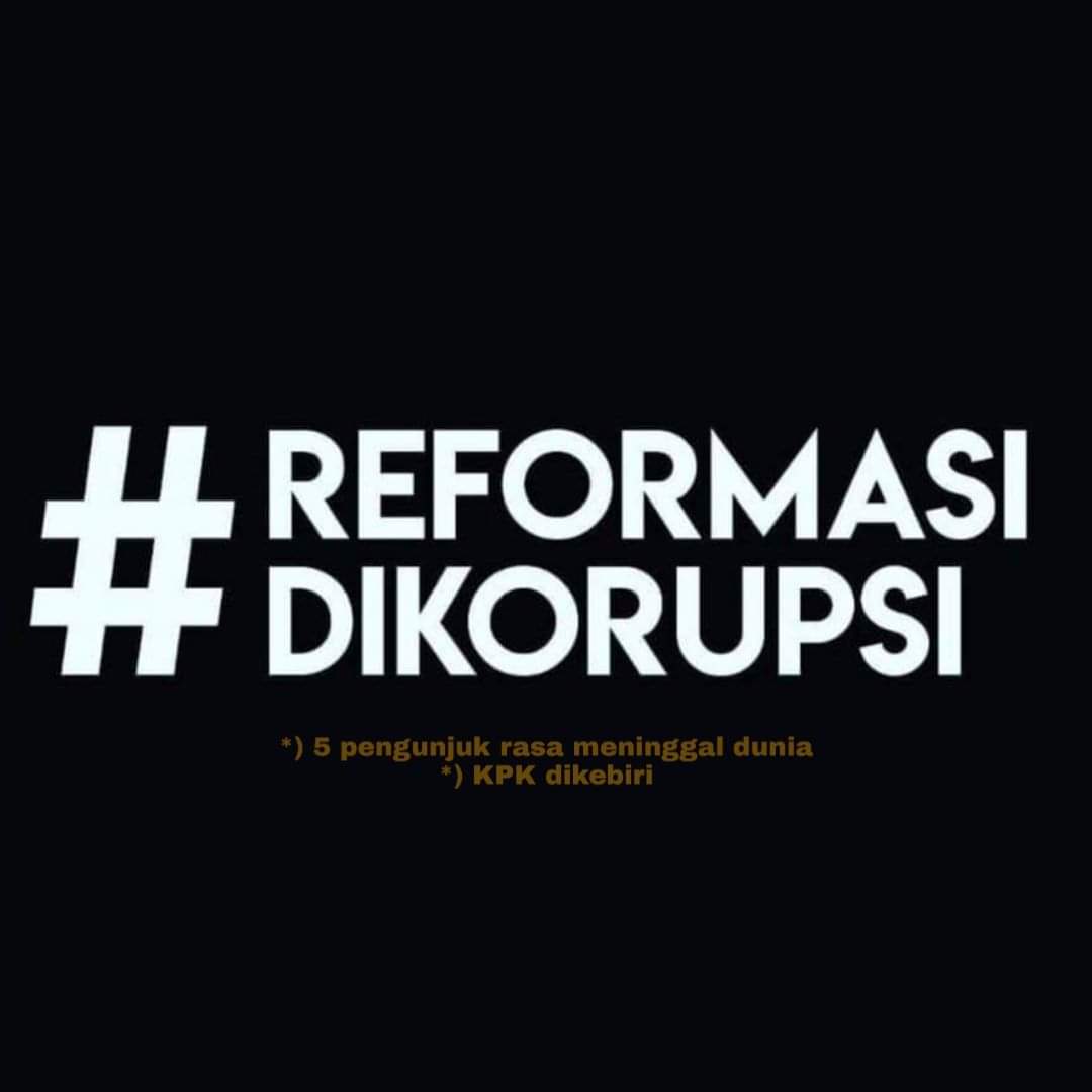 Kami menagih janji!
#ManaPerppuKPK 
Kami minta keadilan!
#StopKekerasanTerhadapJurnalis 
Kami minta reformasi dituntaskan!
#ReformasiDikorupsi 
<a href="/AJIIndonesia/">AJI Indonesia</a> 
@AjiKota <a href="/aji_surabaya/">AJI SURABAYA</a> <a href="/AJIBdg/">AJI Bandung</a> <a href="/AJIngalam/">AJIMalang</a> <a href="/ajiyogya/">AJI YOGYAKARTA</a> <a href="/AJIdenpasar/">AJI DENPASAR</a>
