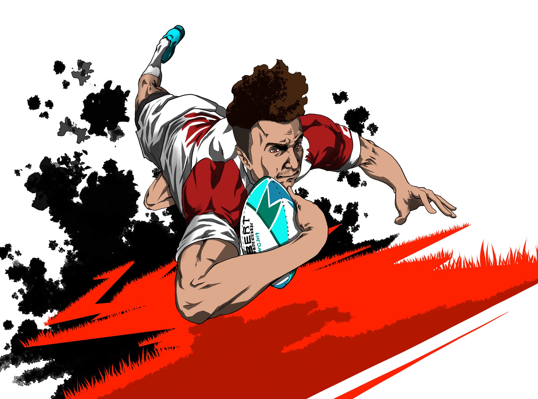 青木 伴イラストレーター ご依頼受付中 ラグビーイラスト 久々のダンス以外のイラスト しかし相変わらず筋肉ばっか描いてます笑 明日が楽しみですねー ラグビーワールドカップ19 ラグビーイラスト ラグビー日本代表 イラスト