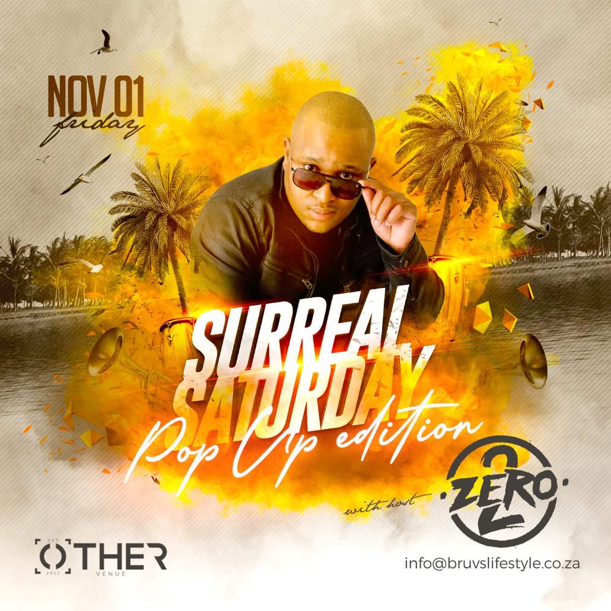 BabaSparx's tweet photo. 📢📢📢📢 We at it again... #SurrealSaturday #popupedition with @DJ2ZERO and a hole lot more.... @TheOtherVenue woza woza https://t.co/WR6a3F322B