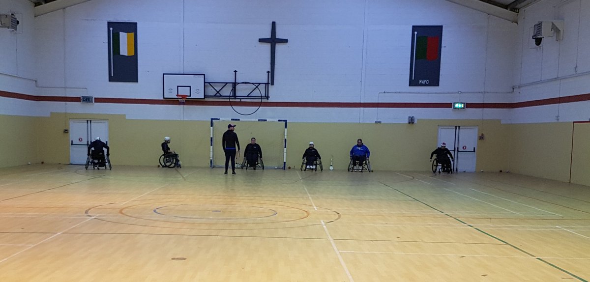 Fun morning filming with @RTE_ETTG &amp; <a href="/ConnachtGAA/">Connacht GAA</a> wheelchair hurlers for our captain Pat Carty. Well done to <a href="/darraghmccullou/">Darragh McCullough</a> who lined out for Connacht today. All Ireland next Sunday in Abbottstown.