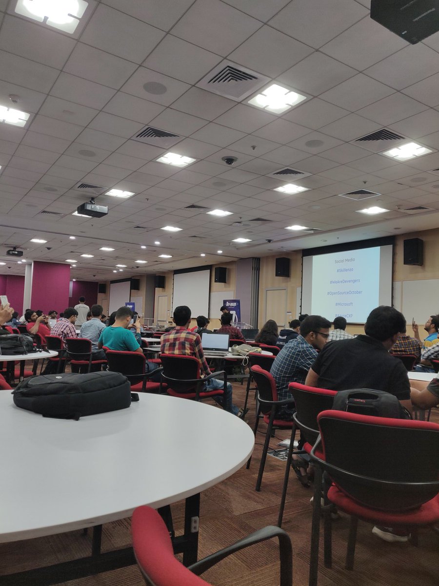 hbceoos's tweet photo. We have come to perform a HackNight 3.0 after 30 mins. So we are just waiting for the event to begin and actually enjoy the show.
#Skillenza #WeAreDevengers #OpenSourceOctober #Microsoft #AzureCXP @Microsoft @msdevindia @skillenza @msdev https://t.co/EWxvlHHiB0