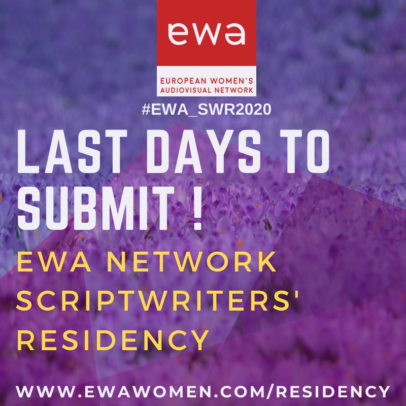 ewawomen's tweet photo. Submit your project until October 20th!
#EWAnetwork #ScriptwritersResidency in Berlin
#EWA_SWR_2020 

https://t.co/qpKM6y4d95 https://t.co/bNpq3NgViC
