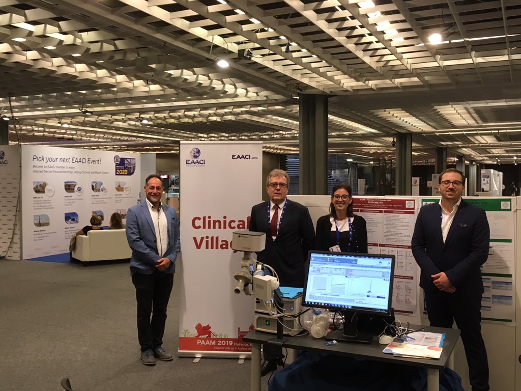 pascomber's tweet image. Proud to have contributed to the organization of the Allergy Village at @EAACI_HQ #PAAM2019 were we showed participants how to perform Lung Function Tests #Spirometry in children and especially #ImpulseOscillometry in children and preschool children! @EAACI_JM