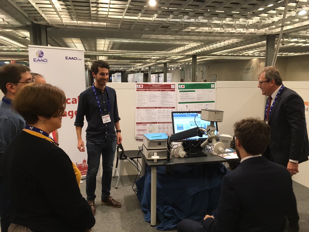 pascomber's tweet image. Proud to have contributed to the organization of the Allergy Village at @EAACI_HQ #PAAM2019 were we showed participants how to perform Lung Function Tests #Spirometry in children and especially #ImpulseOscillometry in children and preschool children! @EAACI_JM