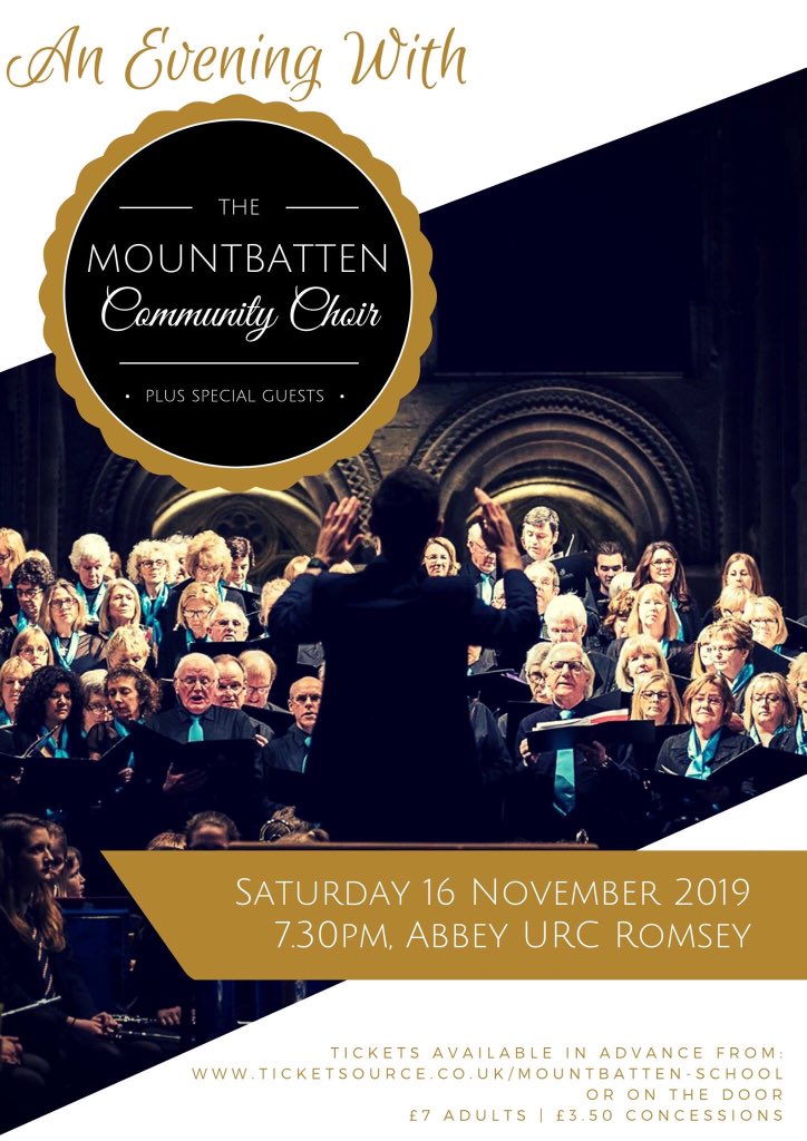 4 weeks until “An Evening with @TMCChoir” - a great programme, talented special guests and a wonderful choir. Come and join us!