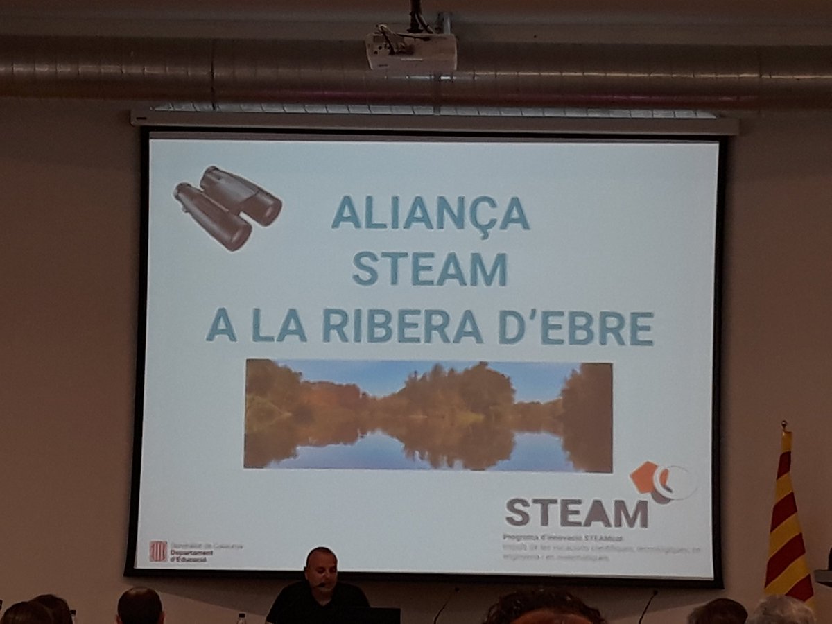 aloma1966's tweet photo. Presentació del @STEAMTerresEbre. Projecte 100% col.laboratiu i innovador. @EscolaFlix @IE3dabril @ZERLaFontdelAiguadí #JIP19 https://t.co/CruszTavYn