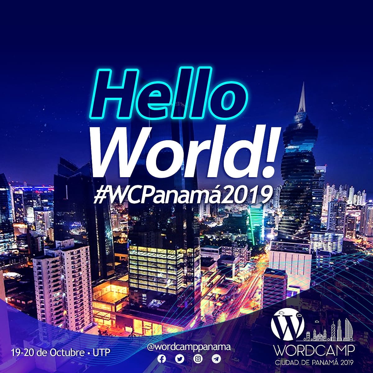 WordcampPanama's tweet photo. LLEGÓ EL DIA🎉 #WCPanamá2019
🄰🄶🄴🄽🄳🄰
📌Sábado 19 de octubre de 
8:00 A.M. Registro y Acreditaciones
9:00 A.M. Bienvenida e inicio de los Tracks hasta las 6:00p.m.
📌Domingo 20 de octubre, inicio de Tracks de 9:00 a.m. Hasta las 6:00p.m.
EN EL AUDITORIO DE LA UTP #wordpress https://t.co/vLVffyrArj