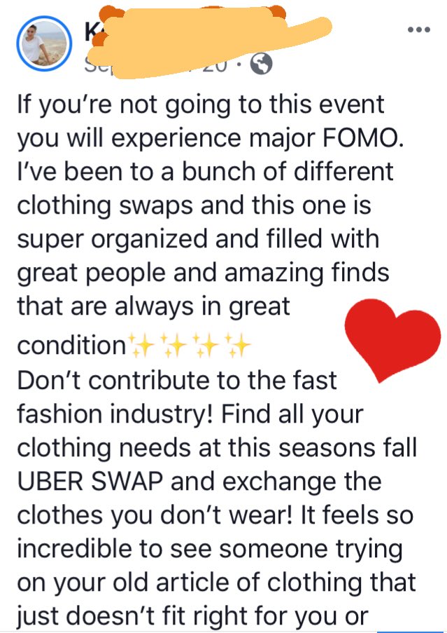 NRandCo's tweet photo. ⚡️⚡️Woot! TODAY is Fall #UberSwap (11-2 @EEUChurch in Greektown). Hope to see you there - there's still time to hustle together your stash of size 0-3X cast-offs.
https://t.co/KNOmX2aobC
♻️💚
#ClothingSwap #ChooseUsed #Eco #LessWaste
This Uber-Swap fan sums it up nicely 👇👇 https://t.co/UU5h3YeBxC