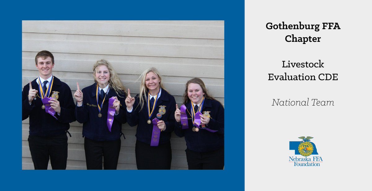 NEFFAFoundation's tweet photo. "I have learned how to better evaluate livestock and then be able to back up my decision." - Savannah Peterson
#CountdownToNationalFFA #FFA19 @GothenburgFFA https://t.co/cdMwiTyZvV