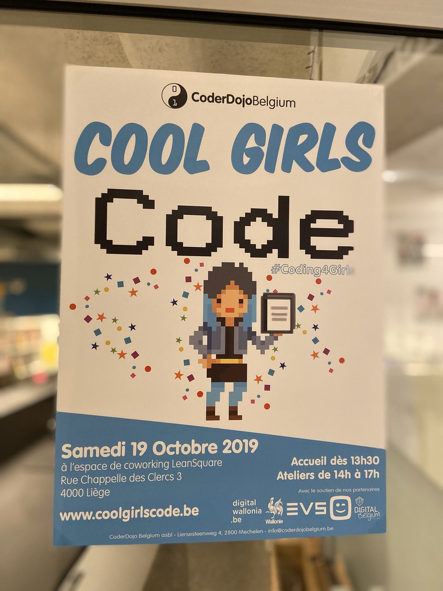 lisalombardibe's tweet image. #CoolGirlsCode #2: ready, set, go...! 🚀🤖👩🏻‍💻💪🏻@CoderDojoBe @digitalwallonia    @CoderDojo4Divas @coworkingliege @leansquare @DigitalBelgium @valgillon #coderdojo #girlsintech #codingiscool #digitalwallonia
