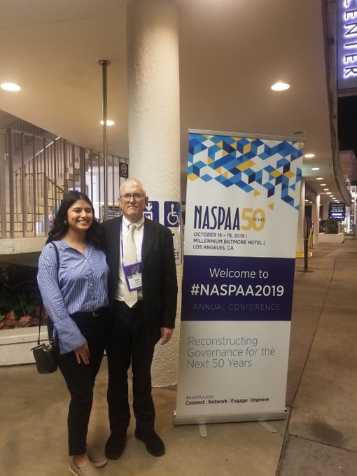 Fabiola Bachinelo, MPA 19' and Professor Mark Robbins at NASPAA