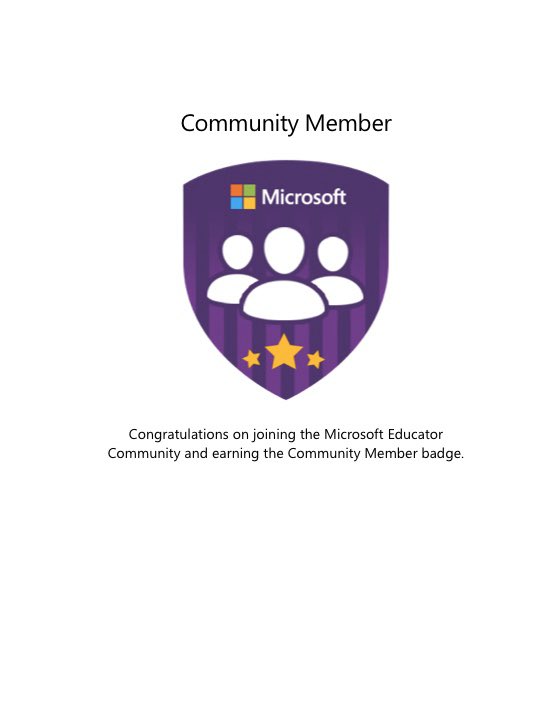 karthikkovuri's tweet photo. Certified as Microsoft Innovative Educator and became the member of Microsoft Educator Community https://t.co/DeDSEsXeHS