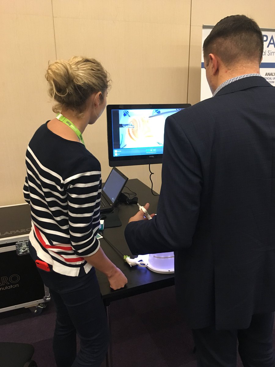 ESSAT_eu's tweet photo. EDS basic Laparoscopic skills course at the ESSAT Learning Area. Still a few places available. Sponsored by Laparo Medical Simulators https://t.co/b5PFtnX0U6 @my_ueg @EDSurgery #UEGW2019 https://t.co/24Vz4L71Re