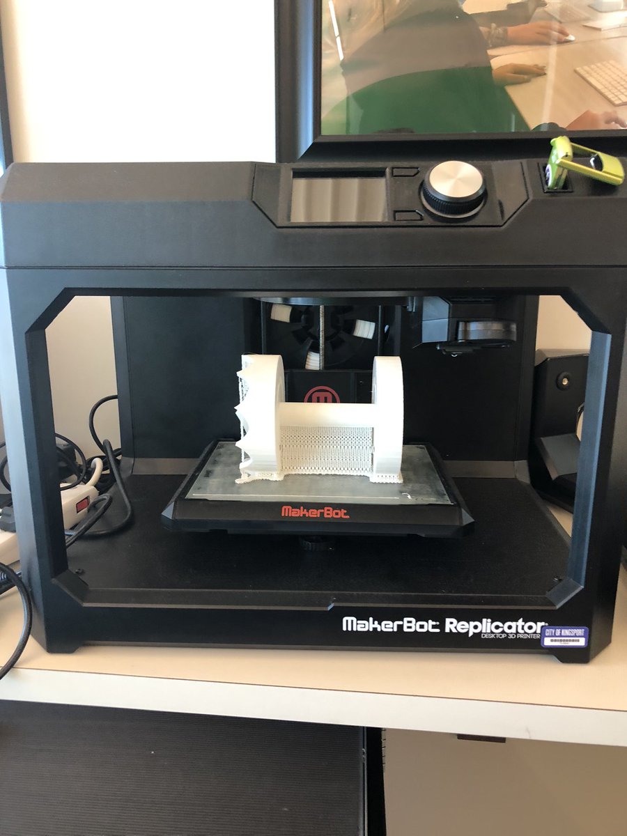Dunham_DBEXCEL's tweet photo. Students taking designs to 3D models. This print took 24 hours to complete. #DesignThinking #3Dprinting #pltw https://t.co/y5Qw8RZ4lM