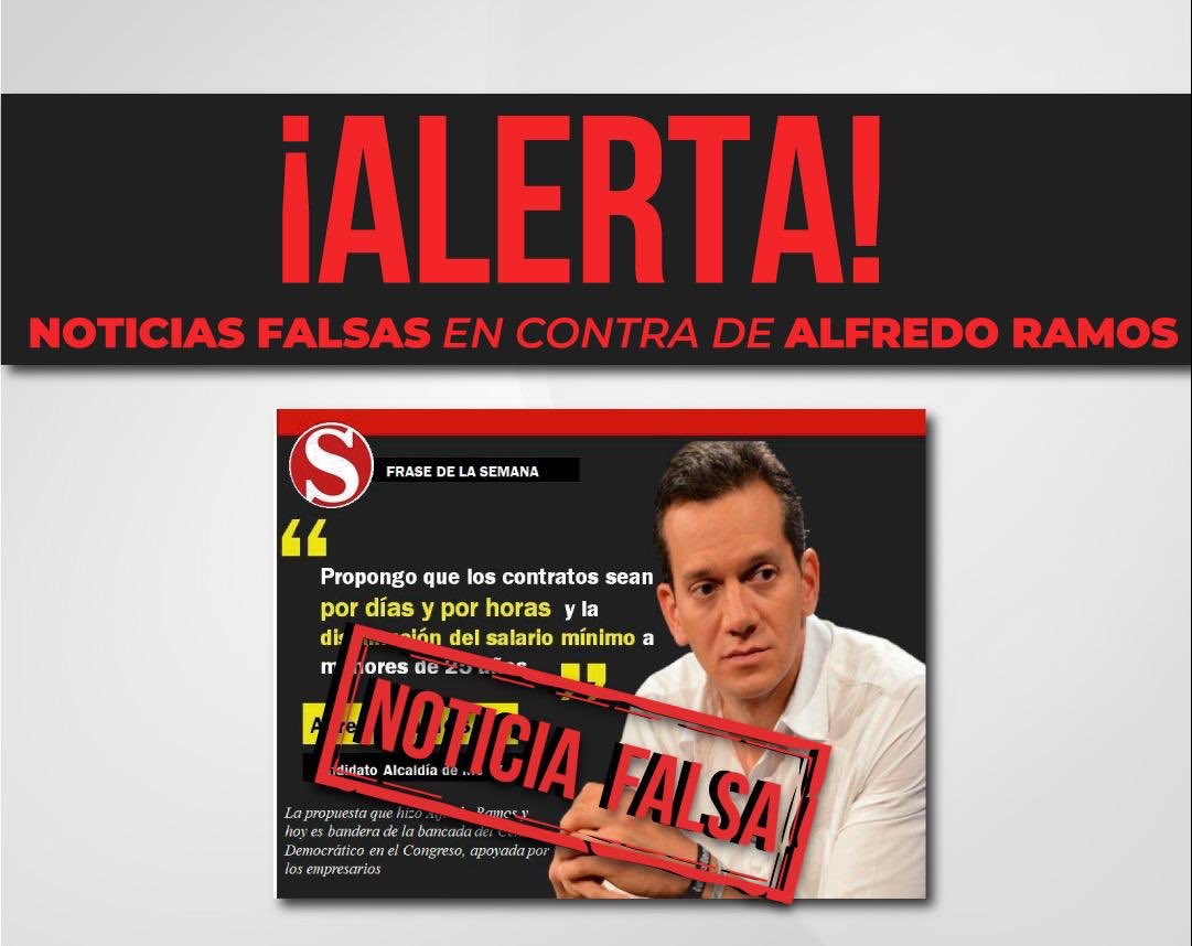 Derrotaremos los candidatos inescrupulosos que, al no tener argumentos, sólo se dedican a crear falsas noticias en contra nuestra.
Hacemos campaña leal, de propuestas e ideas. Aquí pueden conocerlas todas alfredoramos.co/plan-de-Gobier…