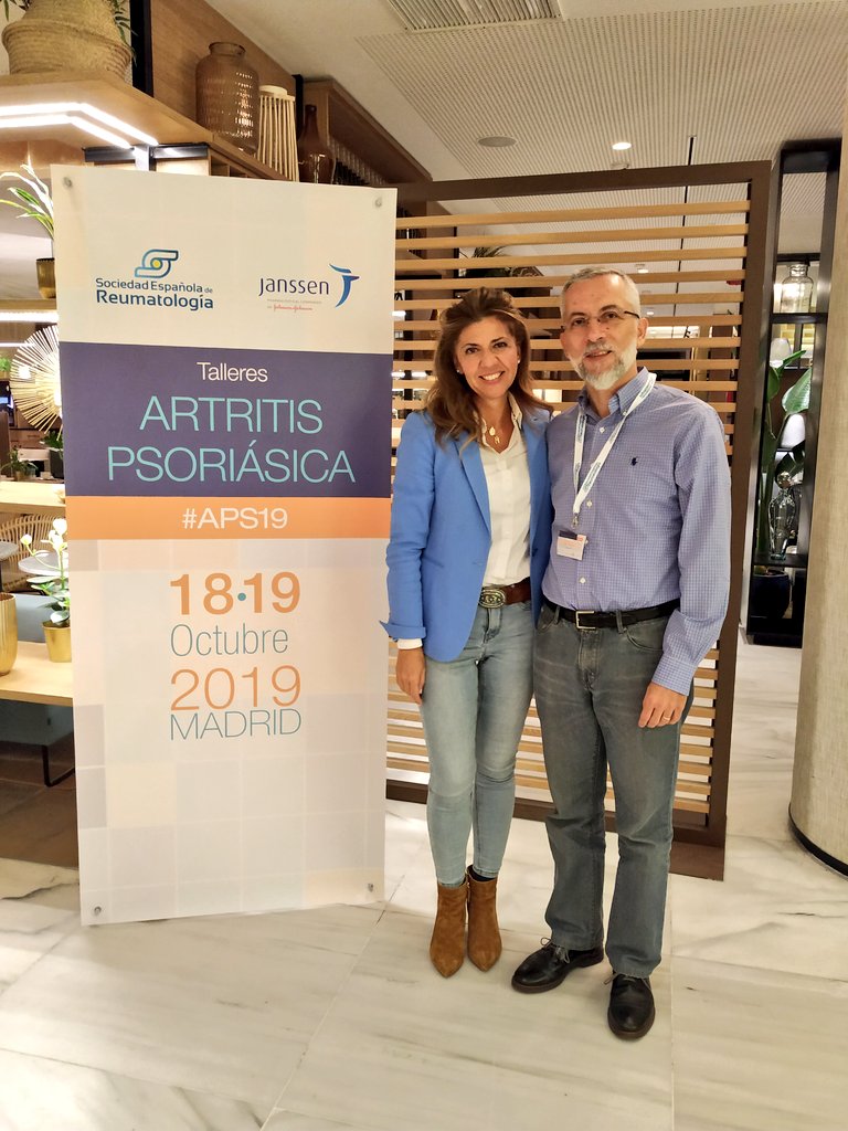 SEReumatologia's tweet photo. #APS19 Gracias a los coordinadores del curso Dra. @RaquelAlmodovaG y Dr. Pinto por hacer un programa de gran calidad y unos talleres que han servido para mejorar el conocimiento de los especialistas. Y a @JanssenESP por colaborar en la formación https://t.co/BFsPCexdYB