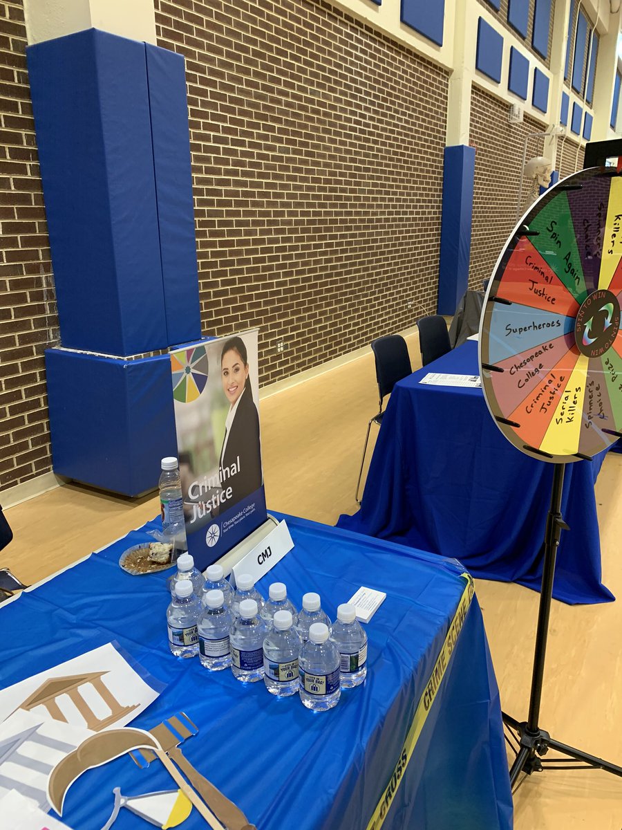 PeakeCMJ's tweet photo. come visit us at chesapeake college! If you’ve ever been interested in crime fighting then this may be the major for you! come find out in the HPAC building small gym🤩🤩 https://t.co/ljfnYHL7uw