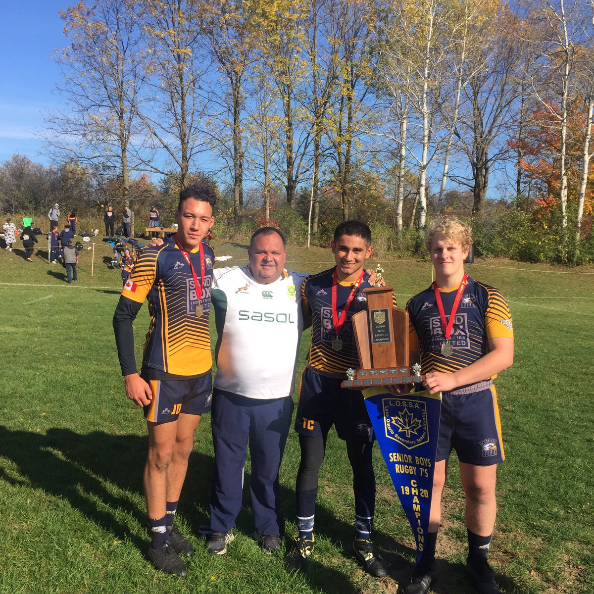 ActionRugby's tweet photo. Some of the Action Rugby boys taking Gold at the LOSSA 7s finals yesterday. Joshua, Cameron and Terrell. https://t.co/JzaFjrogLs