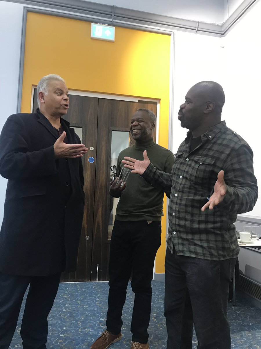 kalaphool's tweet photo. The Importance of the Midlands for Artists - chaired by @iashent with #KeithPiper &amp; #KomlaishAchall ... loving the discussion of curator decisions that have gone into #KeithPiper’s current show ‘Body Politics - 1982-2007’ at @WolvArtGallery 
- 
#honestchat #artists #Midlands https://t.co/I1MQugx02i