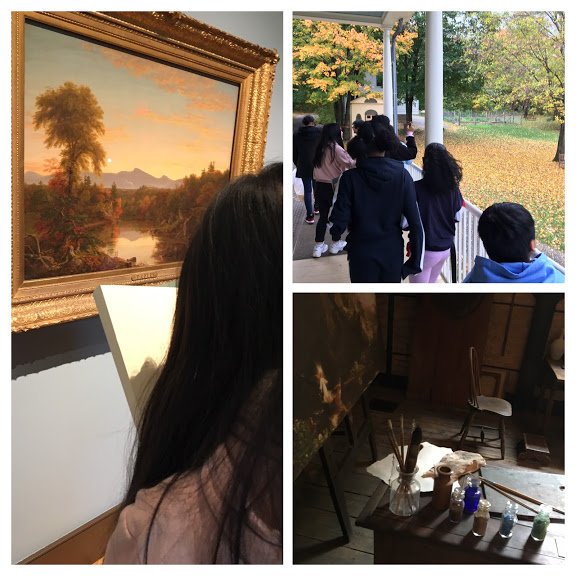 NSLA Arts students visited the Thomas Cole Historical Site (<a href="/ThomasColeSite/">Thomas Cole National Historic Site</a>) in Catskill, NY.  They toured the grounds and let nature inspire their art!