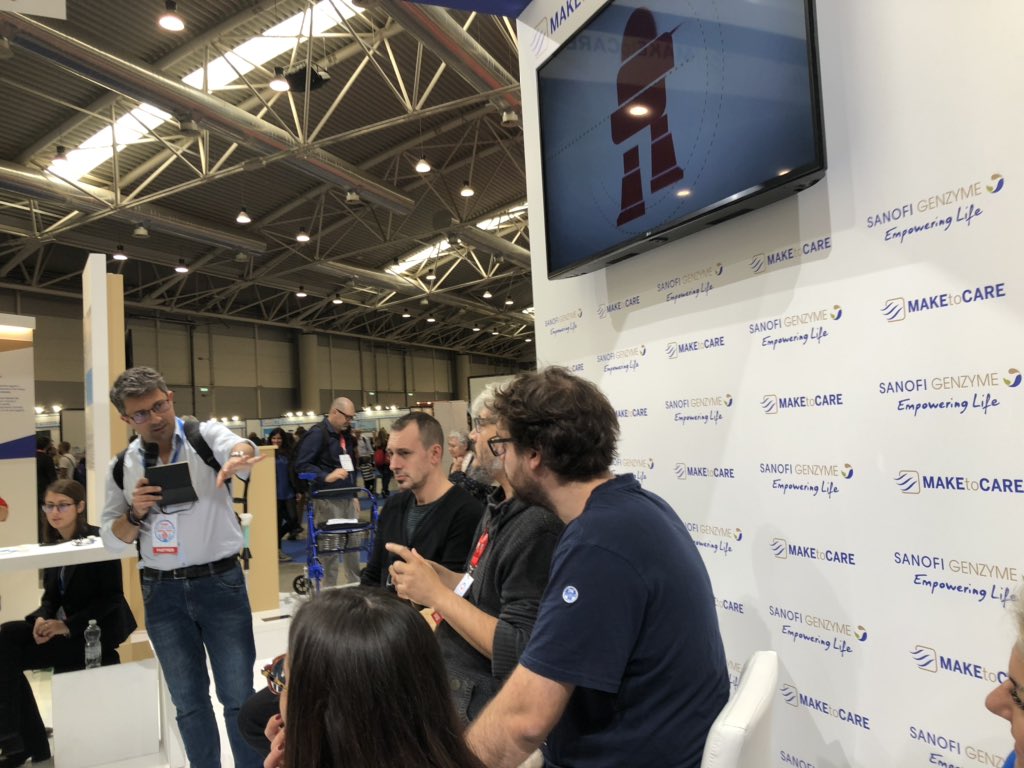glrclp's tweet photo. Hackability e EasyM presentano ora i loro progetti. #MaketoCare #MFR19 @SanofiIT @SanofiGenzymeIT https://t.co/reYEcfjXGJ