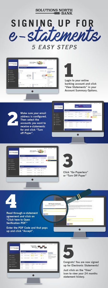 snbbankks's tweet photo. Have you switched to an e-statement yet? It’s easy – here’s how!
#onlinebanking #internetbanking #SNBKS #SolutionsNorth #smalltownbanking #ruralbanking https://t.co/yRAx0rR98G