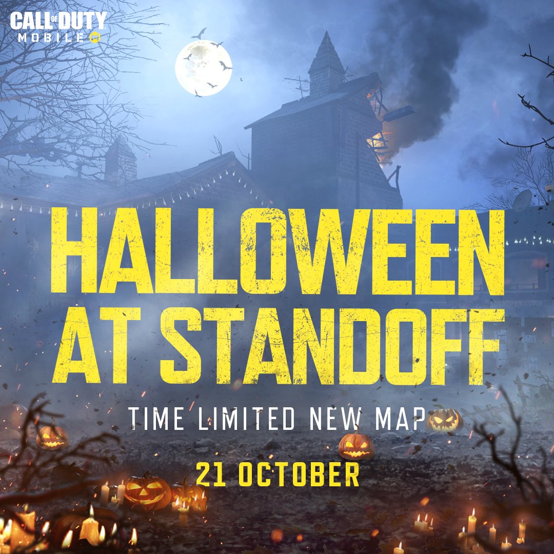 🌕Werewolves howl. 👻Phantoms prowl. 🎃Halloween has come to Standoff. 🍬Explore the new Halloween-themed map with your comrades on 21st of Oct. #CODMmUnity #TogetherWeFight #Callofdutymobile #Battleroyale #Halloween #Newmap #Pumpkins #Update #Spooky #Timelimited