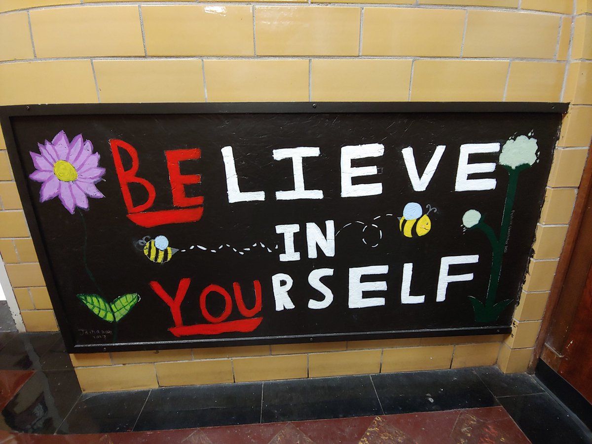 A major transformation happened in the 1st Floor Girl's bathroom yesterday.
 Be sure to check it out on Monday! #paintingpositivity #BeKind #makeadifference #bentoncardinals