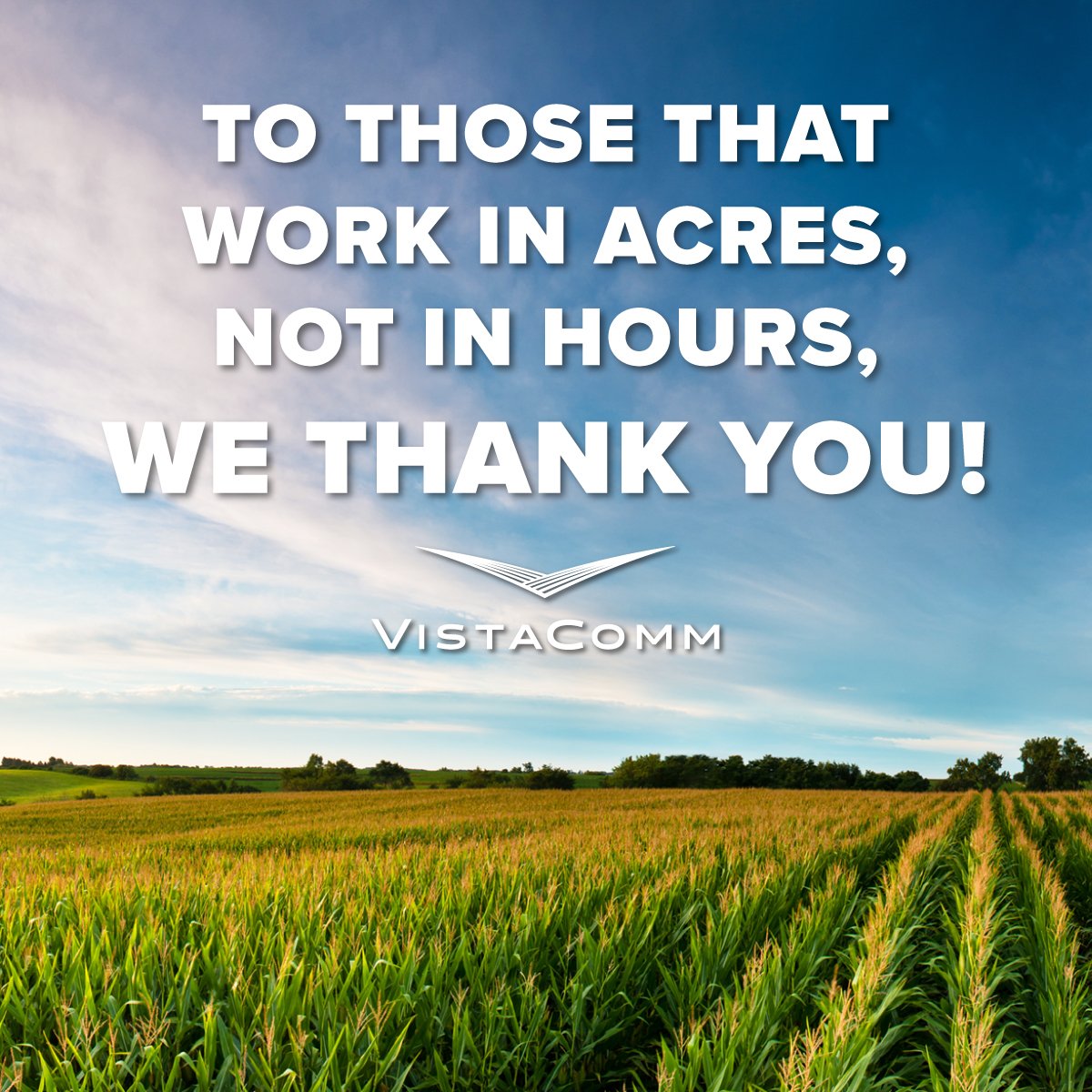 VistaComm's tweet image. Harvest is here. Stay safe, friends! #feedingtheworld