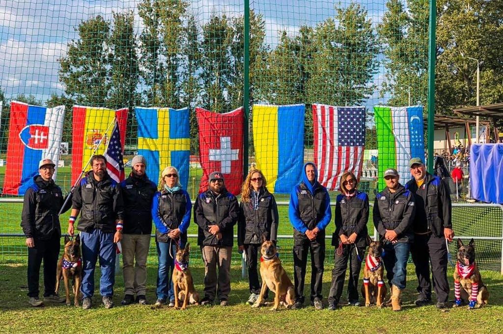 4_shepherds's tweet photo. Team USA for the FCI Mondioring Championship in Nedza, Poland 2019.  #USMRA #Mondioring #Malinois #GSD #RedDirtRingers https://t.co/yx4iqDGEG1