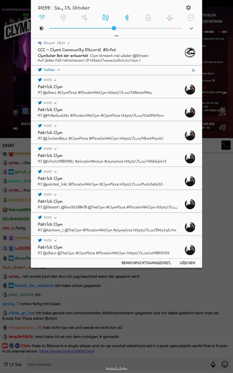 Julius_Entus's tweet image. Kommt alle in den 24 er von clym
Clym.tv