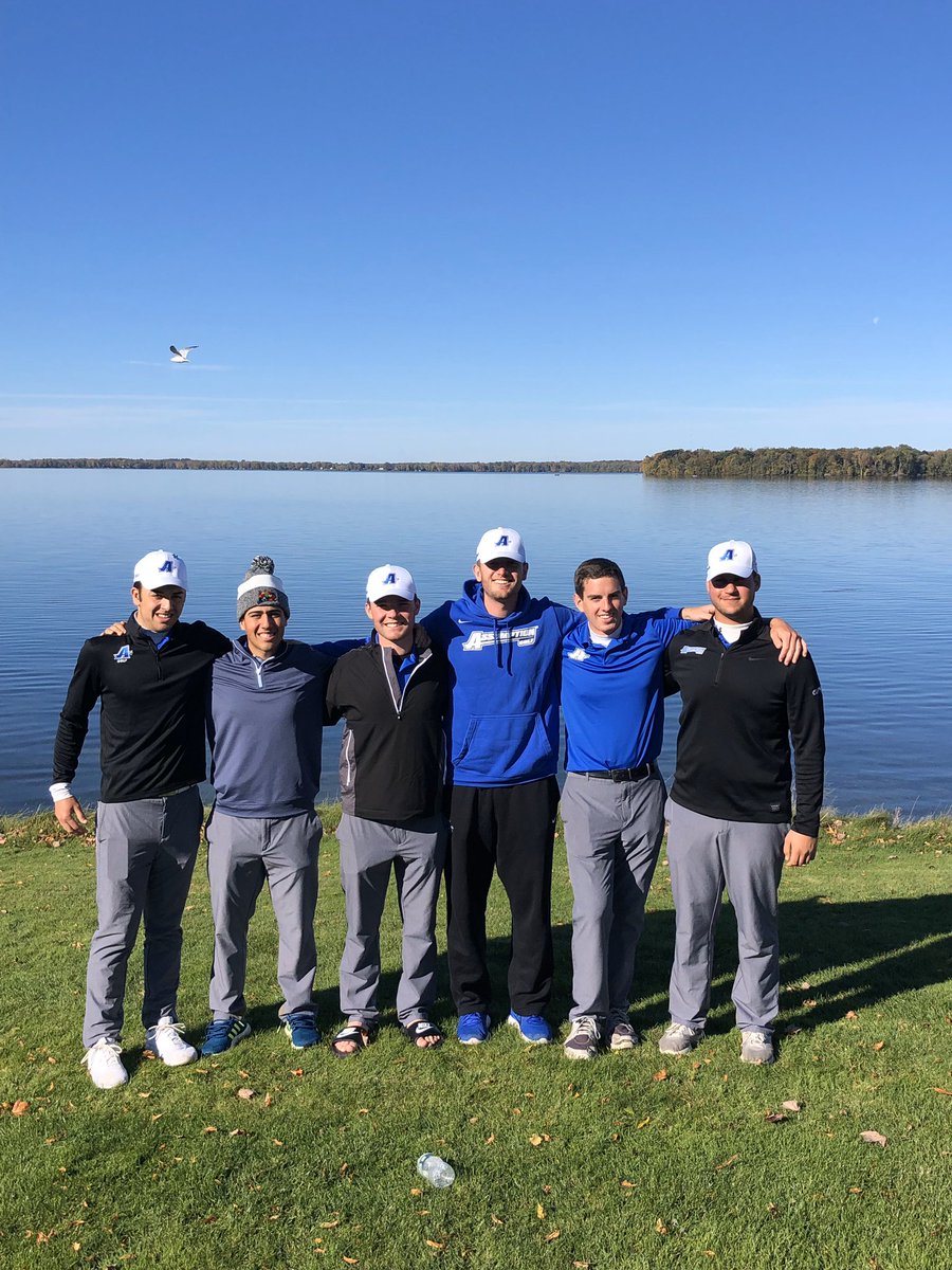 AssumptionMGolf's tweet image. Hounds win AGAIN!  First place in the LeMoyne Fall Invitational!
Junior AJ Sanzaro takes FIRST overall!  Yup!  Go Hounds!!
@acgreyhounds @AssumptionNews
