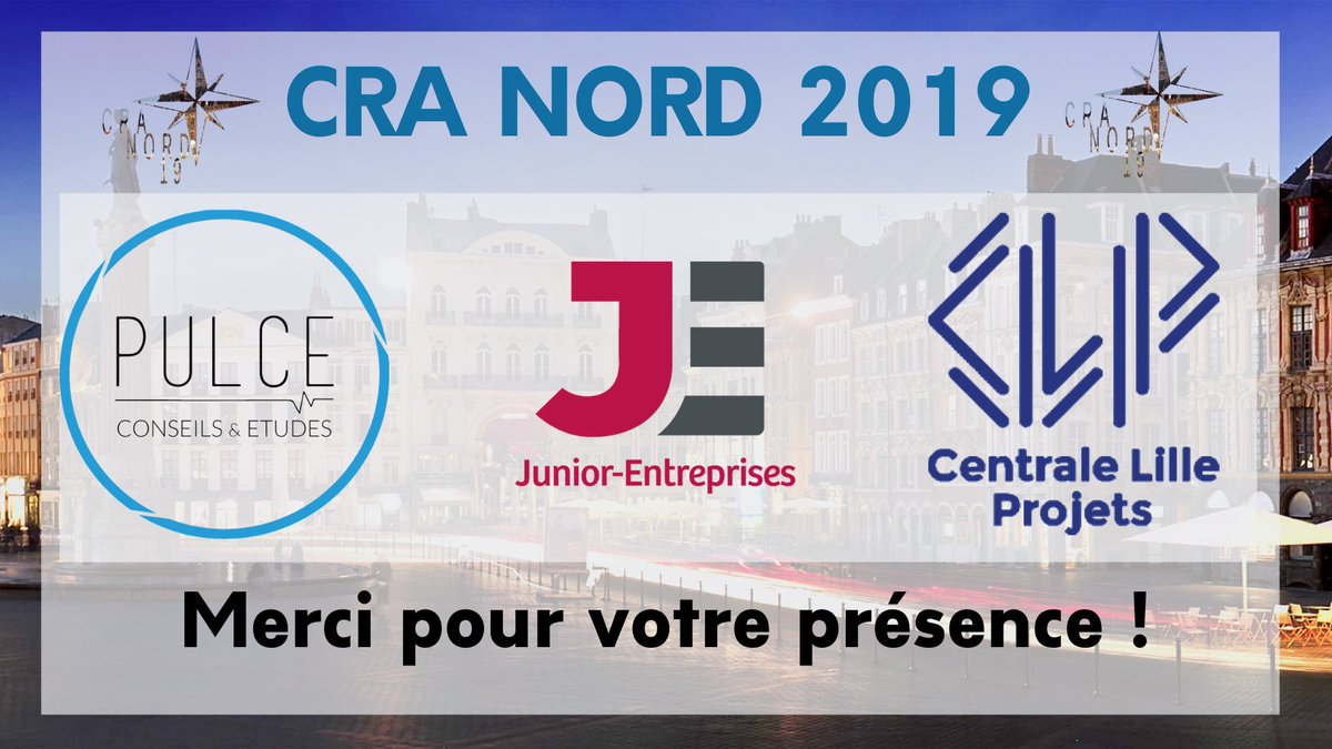 PULCE Conseils & Etudes (@pulce_polytech) on Twitter photo <a href="/PULCE_Polytech/">PULCE Conseils & Etudes</a> et <a href="/CLilleProjets/">CentraleLilleProjets</a> vous remercient pour votre présence à ce CRA 🔥 !
On remercie également la Confédération Nationale des Junior-Entreprises et nos partenaires premiums.
On se retrouve au Queen Victoria pour conclure la soirée en beauté 🍻 ! <a href="/PULCE_Polytech/">PULCE Conseils & Etudes</a> et <a href="/CLilleProjets/">CentraleLilleProjets</a> vous remercient pour votre présence à ce CRA 🔥 !
On remercie également la Confédération Nationale des Junior-Entreprises et nos partenaires premiums.
On se retrouve au Queen Victoria pour conclure la soirée en beauté 🍻 !