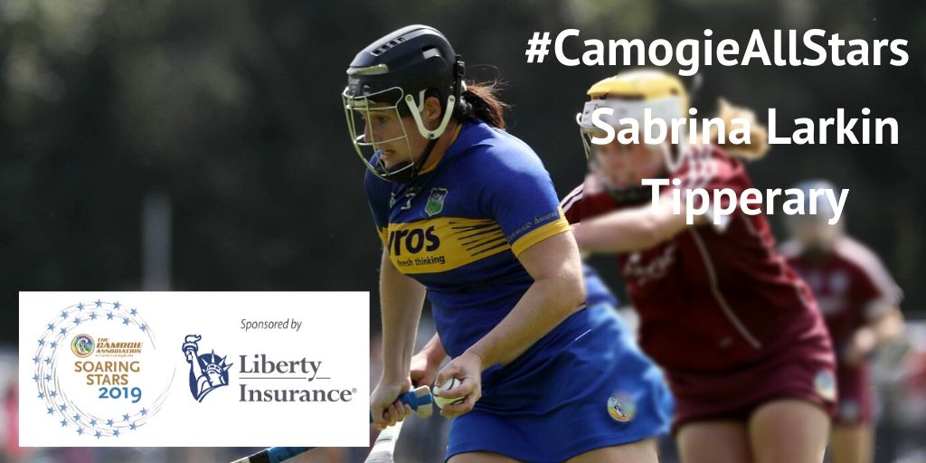 Congratulations to Tipperary’s Sabrina Larkin who is the 2019 Soaring Stars Centre Half-Back! Her 1st Soaring Stars Award! #CamogieAllStars