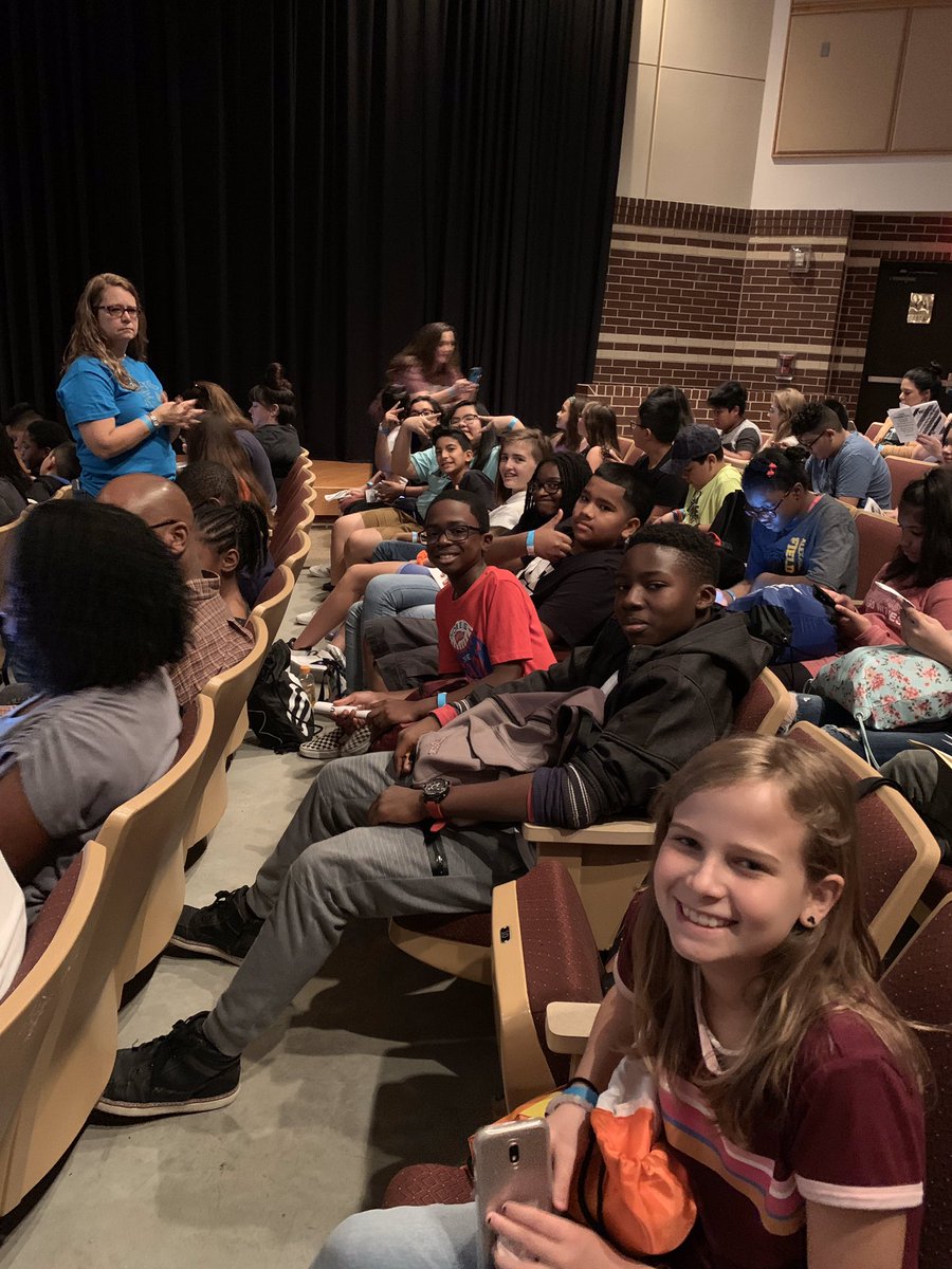 Wertheimer Hawks attending TWEENSRead Book Festival. Over 25 authors, hundreds of 6-8 graders, and tons of fun! #AuthorsAreMyRockstars #fangirling #TweensRead @tweensread @BlueWillowBooks @WertheimerMS