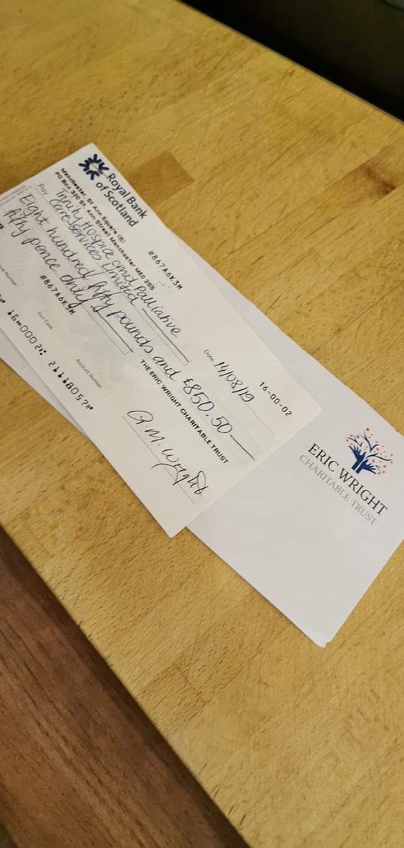 When you have a hobby that you love and get chance to give something back, thank you <a href="/EricWrightGroup/">Eric Wright</a> over £2500 raised for <a href="/BrianHouseCH/">Brian House Hospice</a>