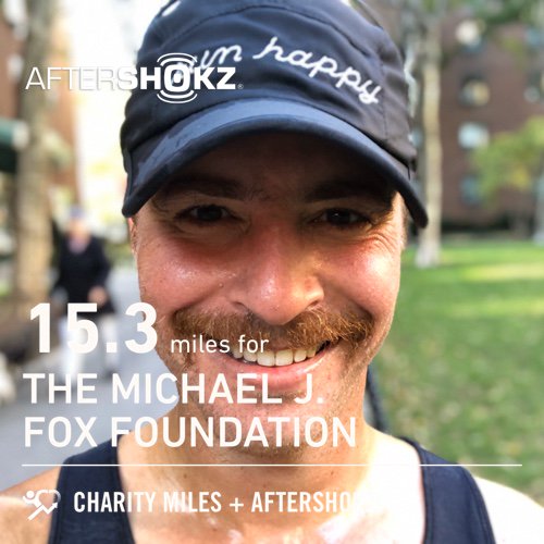15.3 <a href="/CharityMiles/">Charity Miles</a> for <a href="/MichaelJFoxOrg/">michaeljfox.org</a>. Thx <a href="/Aftershokz/">AfterShokz</a> for sponsoring me. #ShokzMiles charitymiles.org/aftershokz