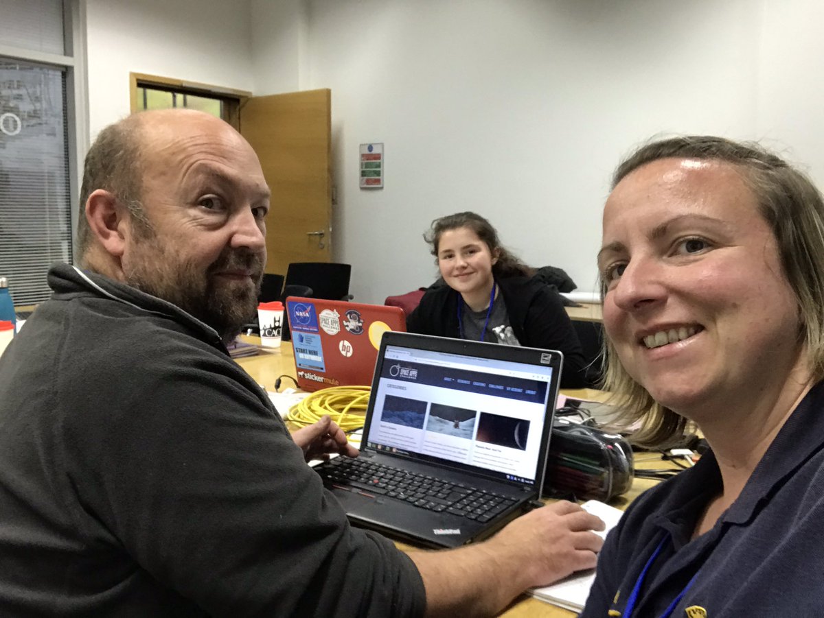 AbbiePierce16's tweet photo. Brilliant day of creativity and brainstorming with a very courageous little lady I met at the ideas presentation #NasaSpaceApps #SpaceAppsExeter https://t.co/WDtKTNOxDB