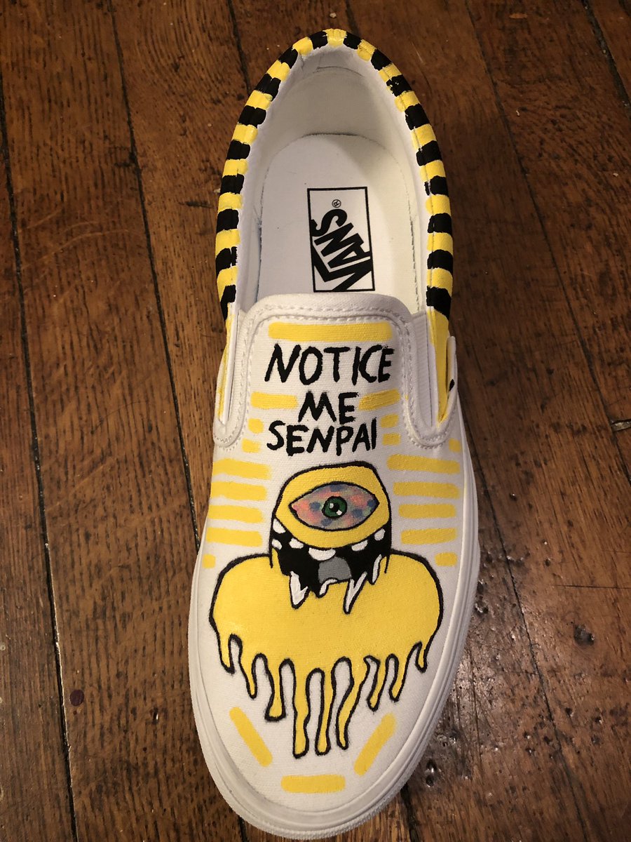 tyranosaurusDAN's tweet image. Newest #CyclopsArmy custom shoes I made, think they came out pretty 🔥🔥 @Subtronics @Cyclops_Army shout out Aaron Brooks for the original art