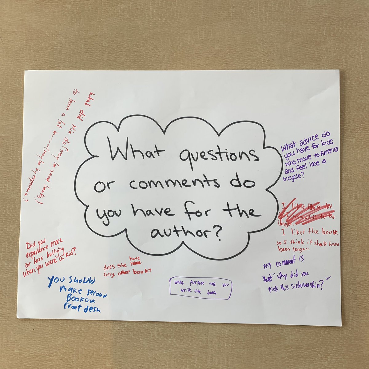 MrsHopkins323's tweet photo. Students and parents LOVED discussing Front Desk at Family Book Night with @matthewssms and @CenterSherwood—@kellyyanghk, we have some questions for you! #ShrewsburyLearns #shrewsburyreads https://t.co/nPTv4B8HZM