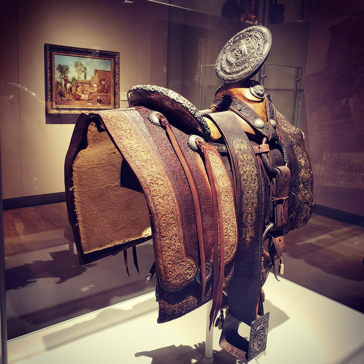 Silver horned saddle
Parades its etched artistry
Vintage tack display 
#haiku #briscoewesternartmuseum #vintage #saddle #sanantonio
