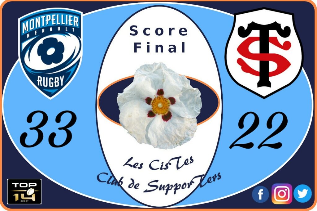 LesCistes's tweet photo. Victoire du #MHR contre le @StadeToulousain champion de France. Bravo à nos #Cistes et bonne route aux joueurs qui nous quittent en cette fin de #rugbyworldcup2019 #MHRST https://t.co/EZsJmHFhEY