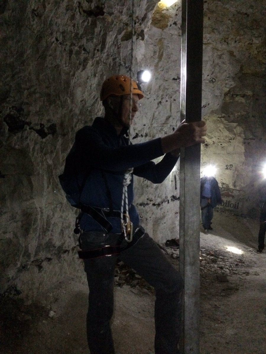 Thanks to the Home Counties <a href="/geolsoc/">The Geological Society</a> for organising an absolutely fascinating visit to the Emmer Green chalk mine, 30 metres under Reading this afternoon. What a complex and varied geological and social history these mines record!
