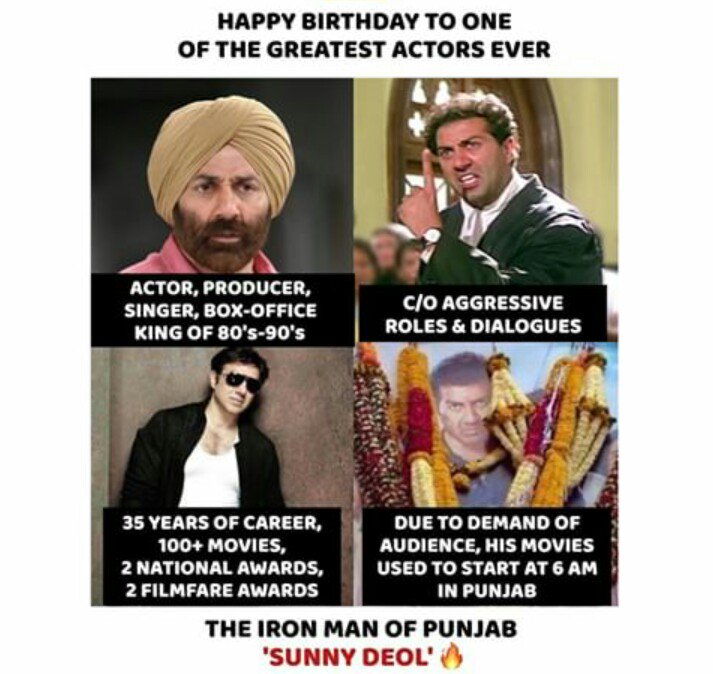Happy Birthday sunny Deol ji 