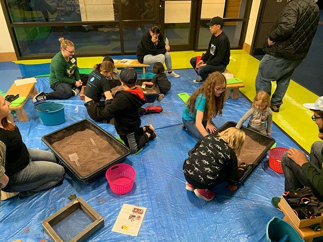 UnearthDetroit's tweet photo. Mock excavations are underway in the Time Lab (1st Floor of @michigan_history_center)! What artifacts will you uncover? #miarchday https://t.co/KUHqCuls7u https://t.co/q0YCxY8wfE