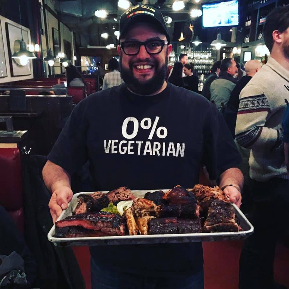 This chef Carl Ruiz spent his time glorifying meat and bashing vegetarians and vegans. 

Last month he died of a heart attack at age 44. #carlruiz