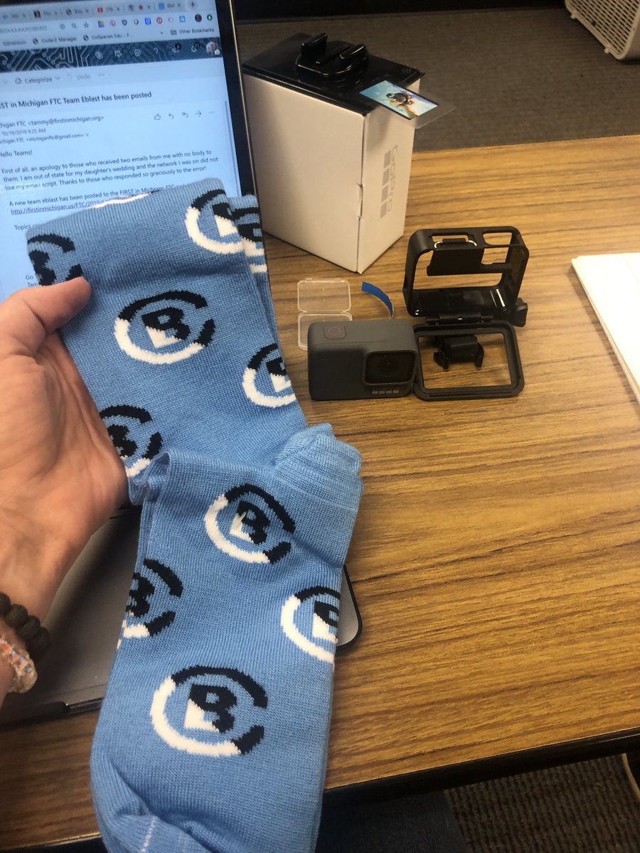 FarkasSTEM's tweet photo. Loving our day @crossbraining #STEM cohort today! We got a @GoPro Silver 7 camera, #CrossBraining socks & full access to #CrossBraining site for our class! Talk about a day well spent collaborating like crazy with new nerd friends #nerding #TeachersWorkSaturdays @jasongribble https://t.co/zjpkE4HJxR