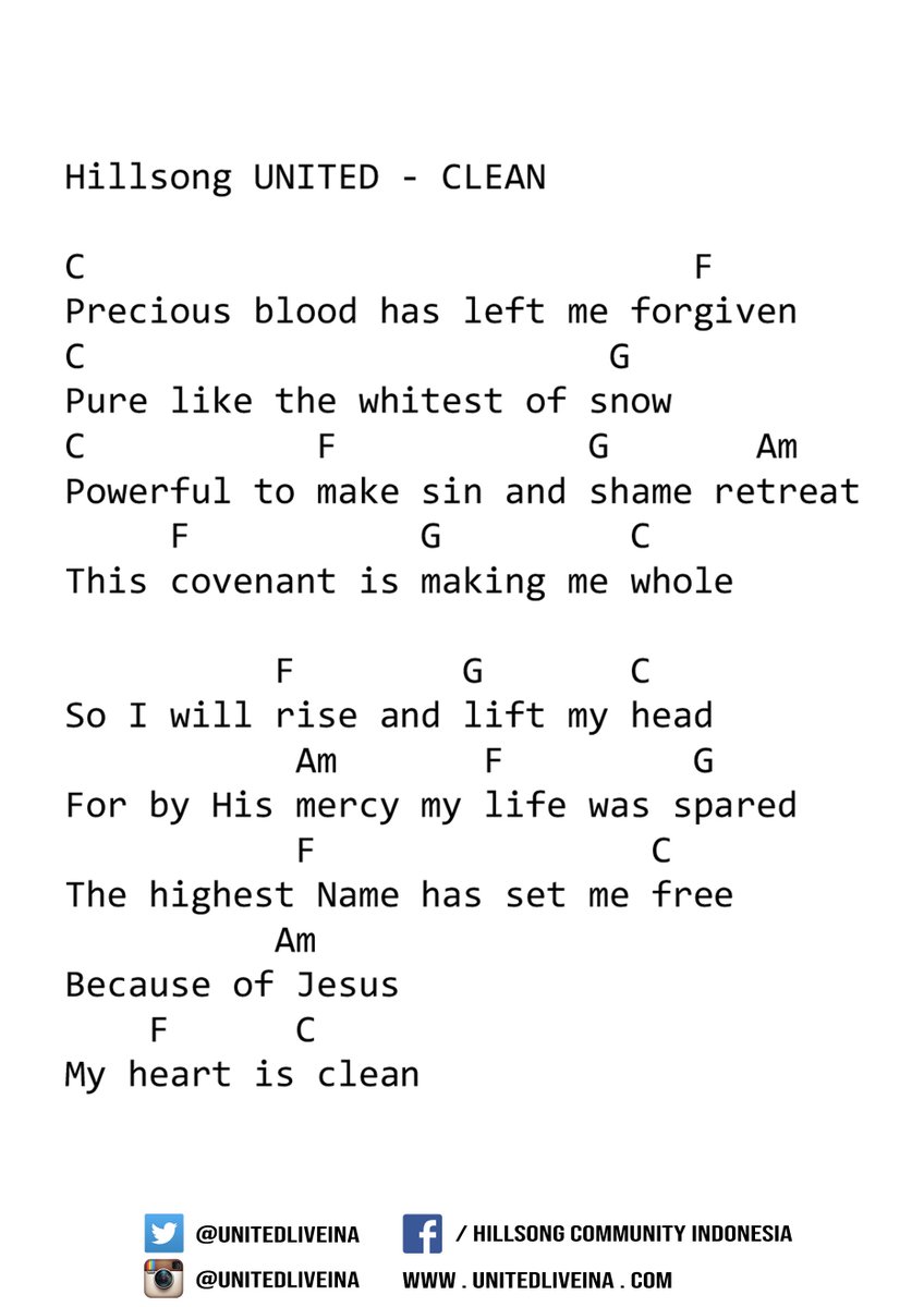 Requestan Chord dari Member 안세

#HillsongUnited
 - CLEAN

Yang mau request Kunci Gitar lagu Hillsong , silahkan comment di Fanpage FB kita ya : fb.com/hillsongcommun…

Happy Playing! #Clean #RequestChords #MusicPlaying