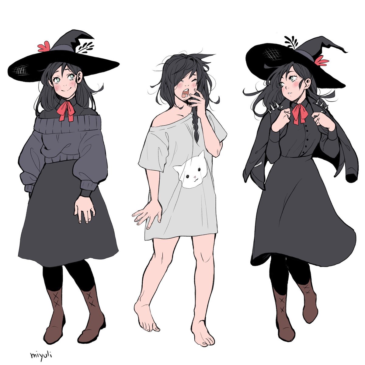 Morgana and Oz in different outfits 