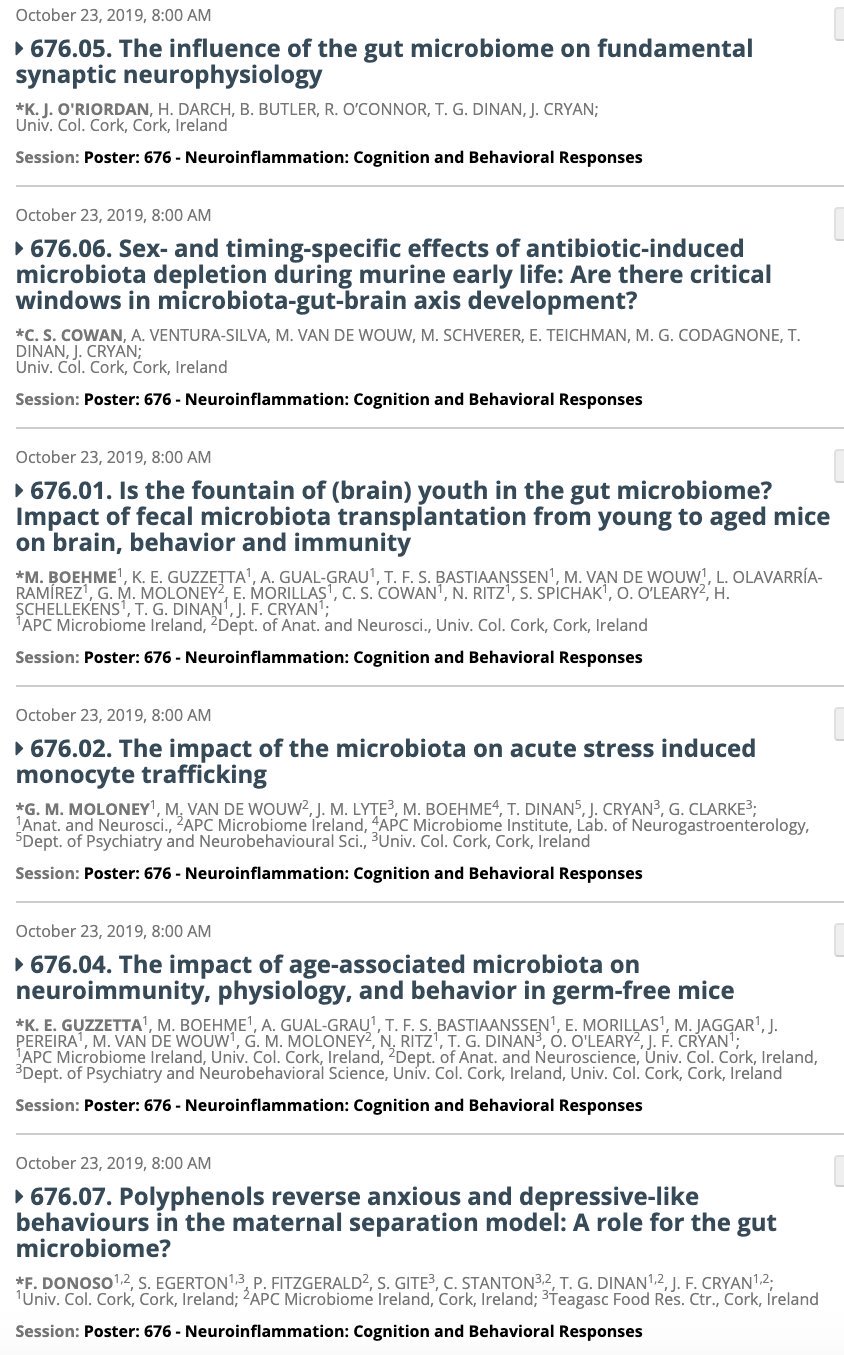 John F Cryan All Cryanlab Posters Sfntweets Sfn19 Will Be On Wednesday Morning Worththewait Ktguzz Kjdoriordan Gerrymoloney Boehmemarcus Fpdonosov Will Be Presenting T Co Pgoufnosmh T Co Wsjnugs2s6